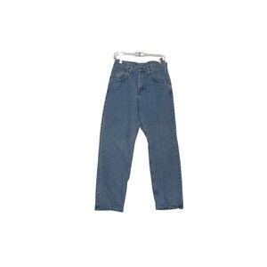 VTG Wrangler Jean Blue Straight Leg Light Wash Western Cowboy Denim 30x30